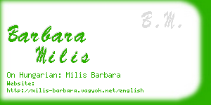 barbara milis business card